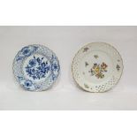 Meissen porcelain plate painted with deutsche blumen and having trellis-work pierced border, 22cm,