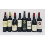 Eight bottles of mixed red wine to include Chateau Savariaud Bordeaux 2011 and Altena Sicilian