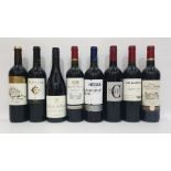 Eight bottles of mixed red wine to include Chateau de Panery Cote De Rhone 2014 and Cofrade 2014