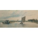 In the manner of Robert Winchester Fraser (1848-1906) Watercolour drawing Sailing barge, unsigned 15