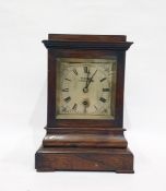 19th century bracket clock, the steel dial with Roman numerals, inscribed 'Webster, Cornhill,