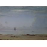 Patrick Downey ( 1854 - 1945) Watercolour Beach at Firth Clyde , signed lower right, 58 x 31 cms