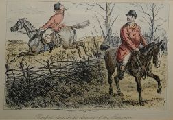 Set of six hand-coloured engravings after John Leech, and three others Appleton Hall print, James