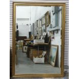 Large rectangular wall mirror with bevel edge and moulded frame, 138.5cm x 188.5cm