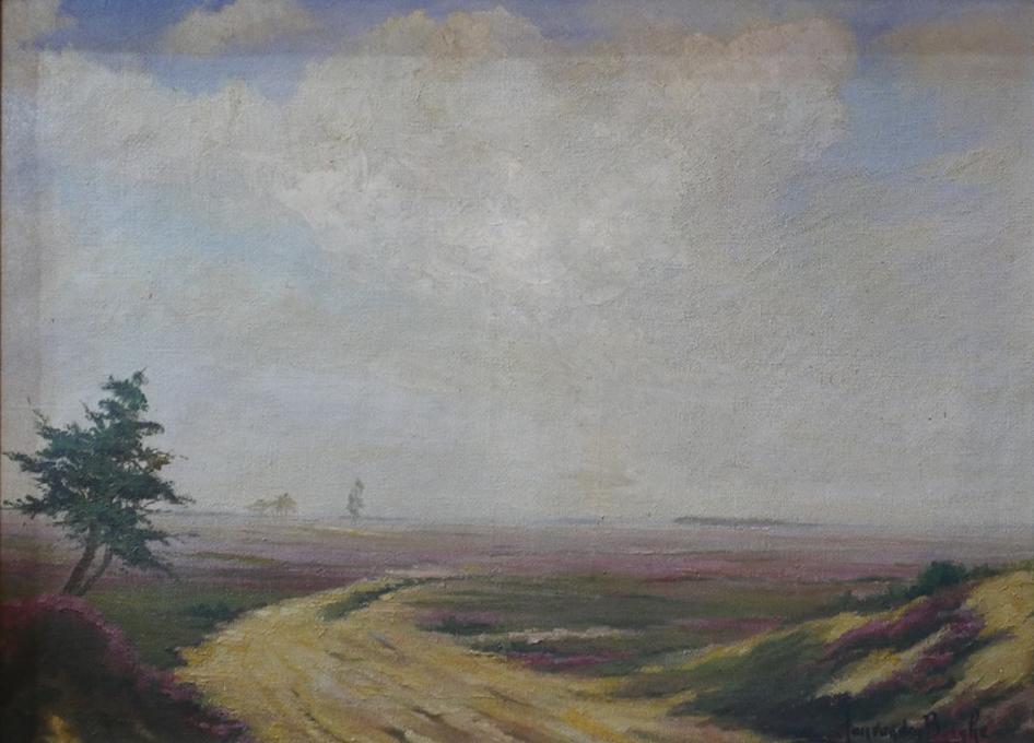 Willem Jan van den Berghe (Dutch, 1823-1901), Landscape study, oil on canvas, in gilt frame, 64 x - Image 2 of 3