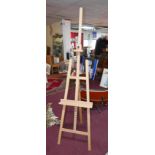 A Winsor and Newton artists easel H.214cm