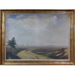 Willem Jan van den Berghe (Dutch, 1823-1901), Landscape study, oil on canvas, in gilt frame, 64 x