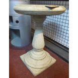 A reconstituted stone bird bath of Classical form, H.74cm