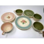 A set of four Susie Cooper cups and saucers