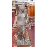 A 20th century resin sculpture of a Greek figure, H.85cm