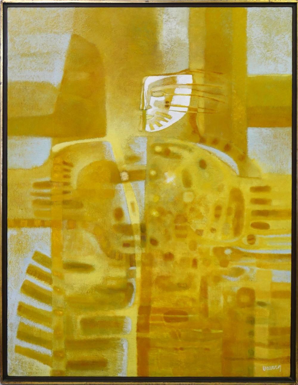 Armando Lopez Becerra (Contemporary Mexican), 'Sanctus.L.Irazu', oil on canvas, signed lower - Image 2 of 2