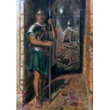 W. Foster (Early 20th century British school), Centurion guarding a doorway, signed and dated 1913