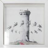 Banksy (British b.1974) Walled Off Box Set, 2017. Giclee print with concrete piece of wall