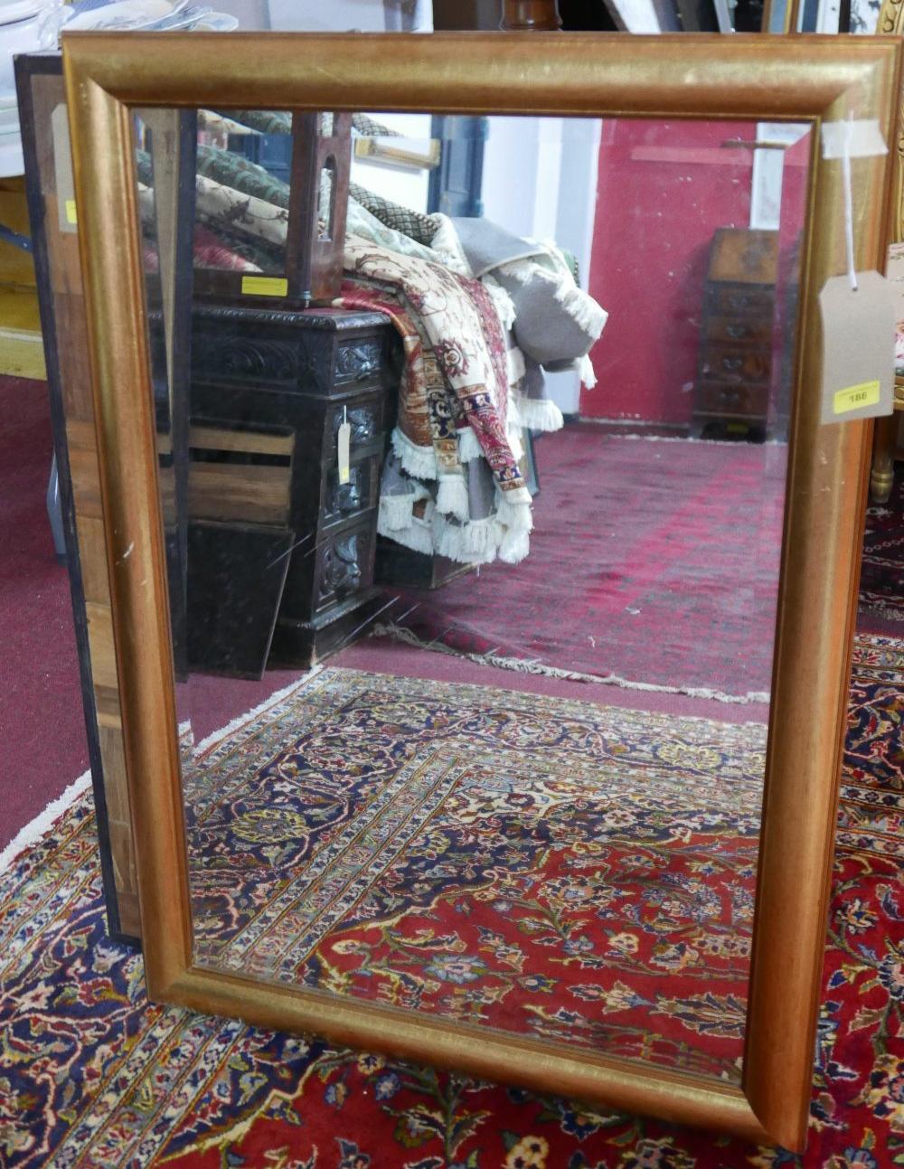 A rectangular gilt framed wall mirror, H.105 W.73cm