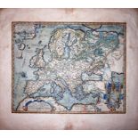 An Italian map of Europe, Clariss D. Nicolao, hand-coloured engraving, 35 x 47cm