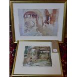 Russell Flint, (1880-1969) Two gilt framed and glazed colour prints both depicting ladies bathing,