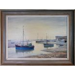 Vavasour Hammond (1900-1985), 'Evening, Leigh-on-Sea', oil on board, 35 x 51cm