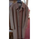 A gents Canali wool and angora overcoat, retailed by Harrods, label size 48