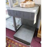A contemporary faux shagreen occasional table H.60 W.51 D.35cm