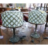 A pair of Tiffany style table lamps. H.55cm