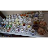 A large collection of porcelain cups & saucers to include Grays pottery, Carlton ware, Dresden,