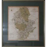 An early 19th century hand-coloured map of the County of Stafford, printed for C. Smith, 1804, 49