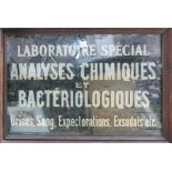 A French Chemist's advertising mirror, 53 x 77cm