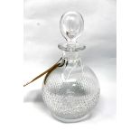 A Cumbria crystal Six II decanter with stopper, H.25cm