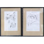 WITHDRAWN- A lithograph of a bust of a lady, indistinctly signed in pencil and dated 86,