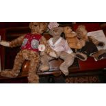 A collection of four teddy bears, to include a Gund fully jointed limited edition Noah bear, a