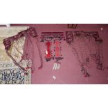 A collection of South American hanging embroideries, with chimes (qty)