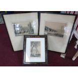 WITHDRAWN- Two late 19th century etchings by the same hand, 'London Bridge' and 'Westminster Abbey',