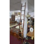 A set of Victorian bamboo library steps/ladder