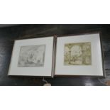 A pair of framed and glazed prints, Venice. H.20 W.25cm