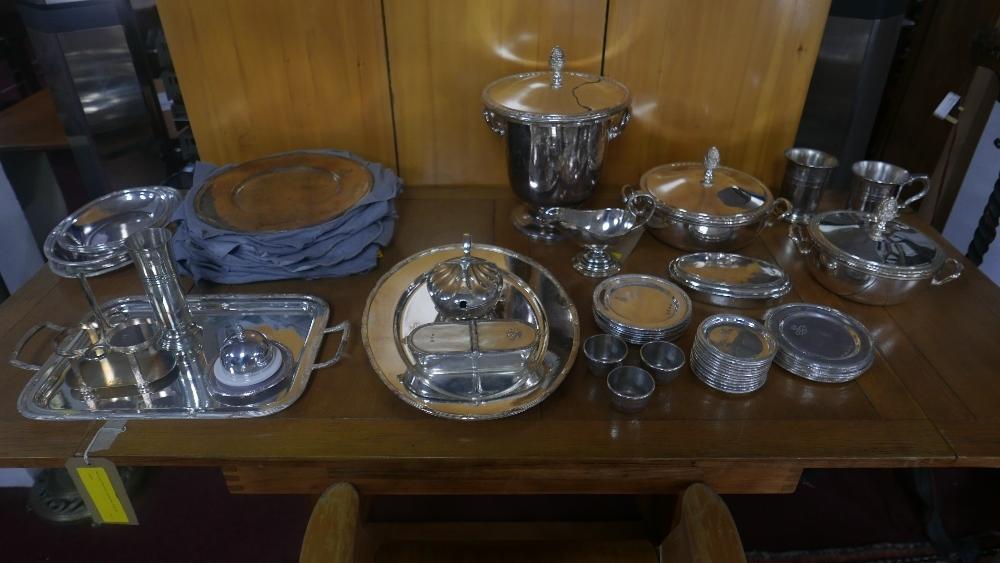 A collection of Cosulich line silver plated ware, c.1930's, bearing crown marks and Cosulich line