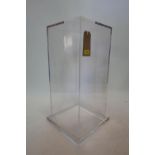 A perspex plinth, H.68 W.35 D.35cm