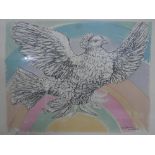 Pablo Picasso (Spanish, 1881-1973), 'Flying Dove with Rainbow', lithograph, signed in pencil by