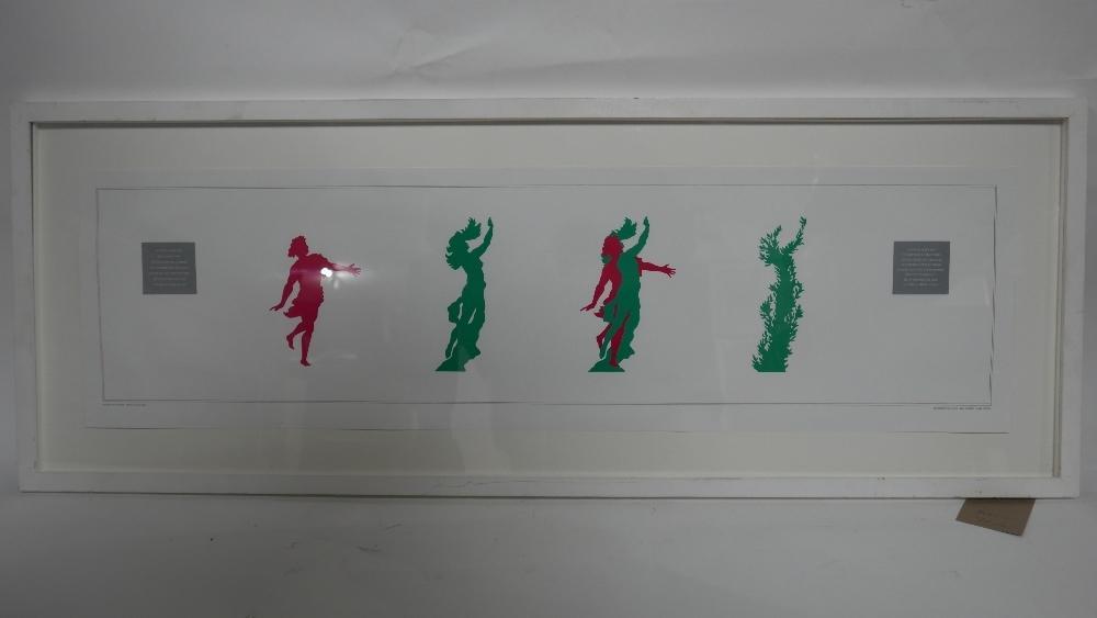 After Ian Hamilton Finlay, 'Apollo and Daphne - Design for a Wall', print, framed, Ingleby Gallery - Image 3 of 3