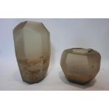 Two Guaxs glass vases