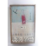 Daniel Aram, Surrealist study, figure above dominoes, mixed media, signed and dated '99, Gallerie
