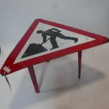A road sign bespoke coffee table