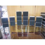 Six Bang & Olufsen BeoVox CX100 Main speakers, one damaged