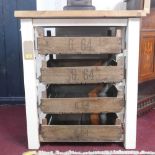 A butchers block with four drawers, H.91 W.78 D.55cm