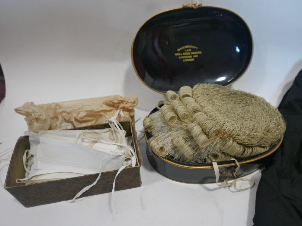 A 'Ravenscroft' barrister wig in fitted box together with a Ede & Ravenscroft robe - Image 2 of 5