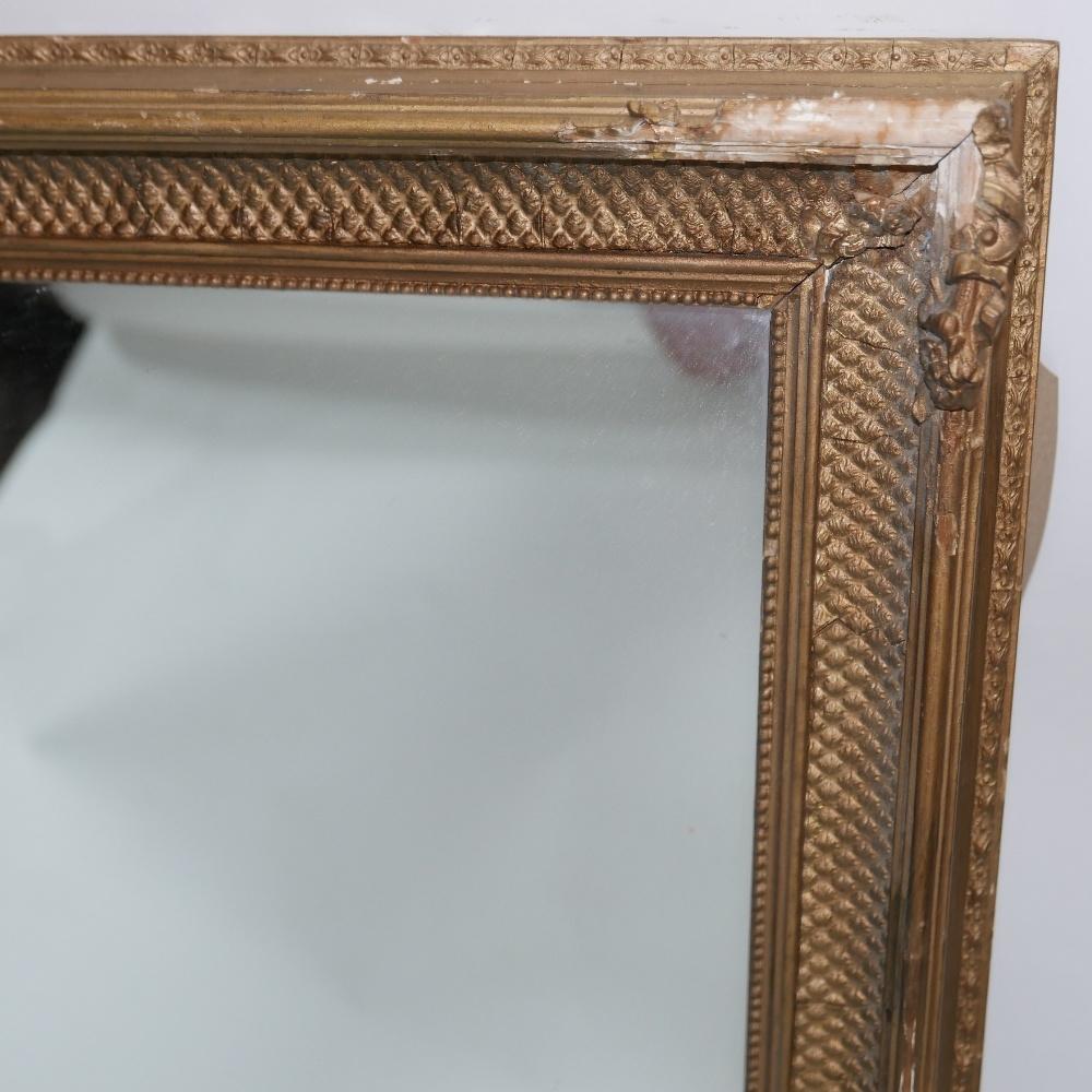 An early 20th century giltwood mirror, some breaks to gilt, 53 x 65cm - Image 2 of 3