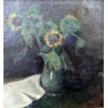 Karel Bleyenberg (1913-1981), Sunflowers, oil on canvas, signed lower right, 70cm x 60cm