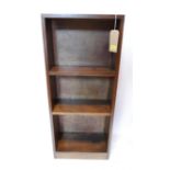 An oak open bookcase, H.108 W.46 D.30cm