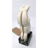 A figure on marble base, "Thinking" H.18cm