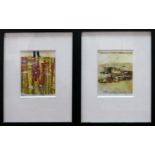 After Peter Doig (British, b. 1959), Two framed and glazed printed artworks, bearing title, date and