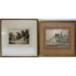 Two 19th century watercolours by Nicholas Pocock and Newton Fielding